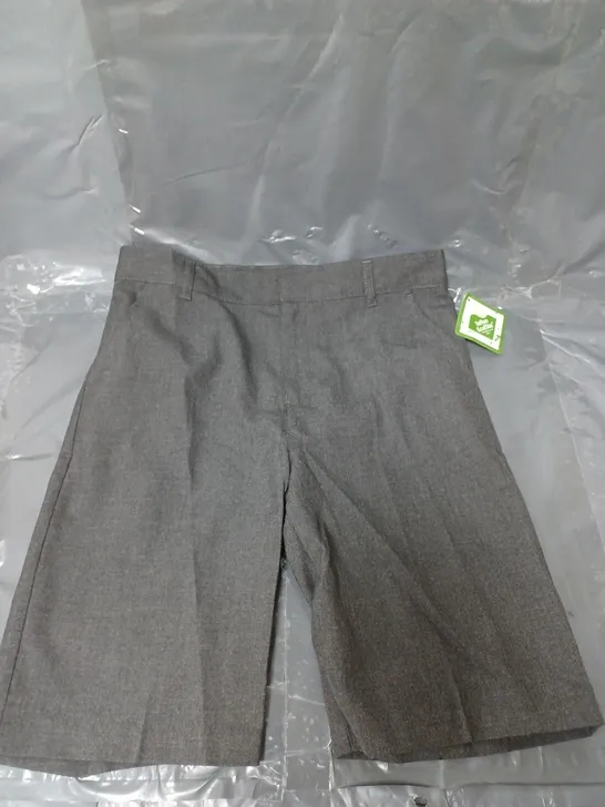 APPROXIMATELY 100 PAIRS OF BOYS SCHOOL SHORTS GREY ASSORTED SIZES