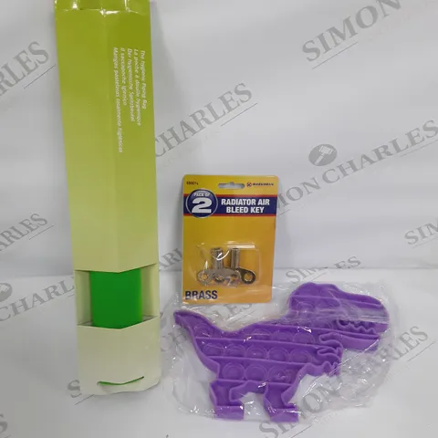 LARGE ASSORTMENT OF HOUSEHOLD PRODUCTS TO INCLUDE PIPING BAG, POPPET AND RADIATOR KEYS 