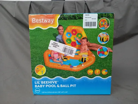 BOXED BESTWAY LIL' BEEHIVE BABY POOL & BALL PIT