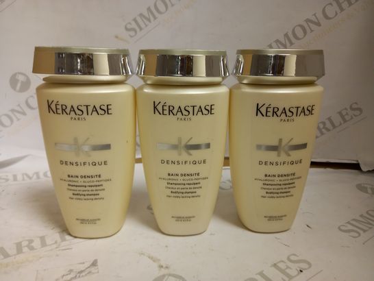 LOT OF 3 KERASTASE BAIN DENSITE SHAMPOOING REPULPANT 250ML