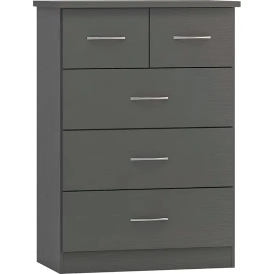 BOXED CASCIO 5 DRAWER CHEST OF DRAWERS 