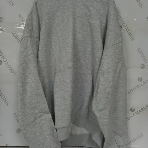 GYM KING FUNDAMENTAL RELAXED FIT HOODIE IN GREY - UK SIZE 16