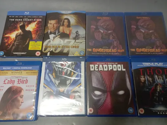 LOT OF 24 ASSORTED DVD AND BLUE-RAYS TO INCLUDE THE GINGERBREAD MAN, IMMORTALS AND DEADPOOL