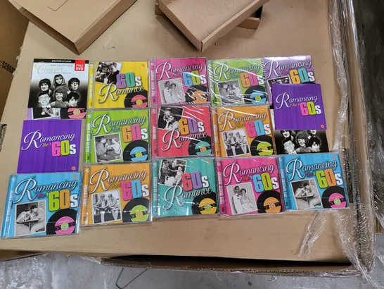 PALLET OF APPROXIMATELY 200 BRAND NEW ASSORTED ROCKING THE '60S MUSIC CD SETS