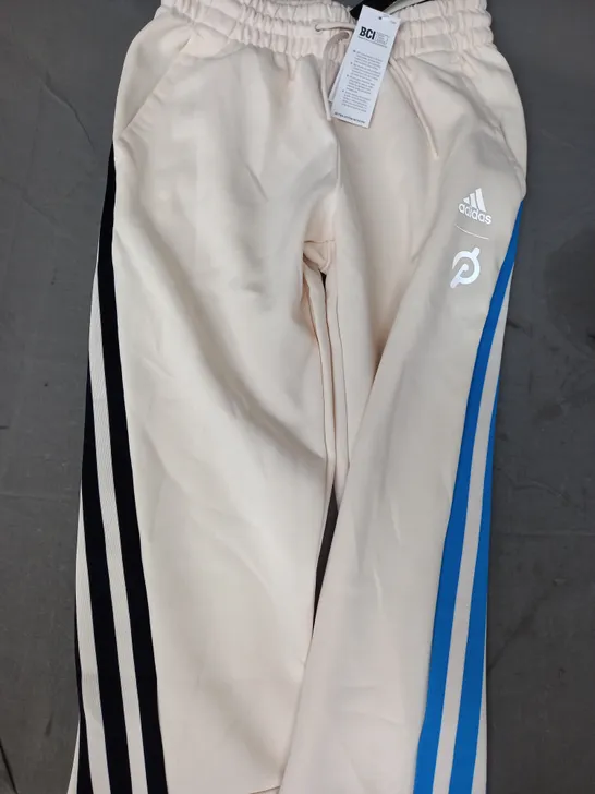 ADIDAS MENS JOGGERS IN CREAM/BLACK/BLUE SIZE SMALL