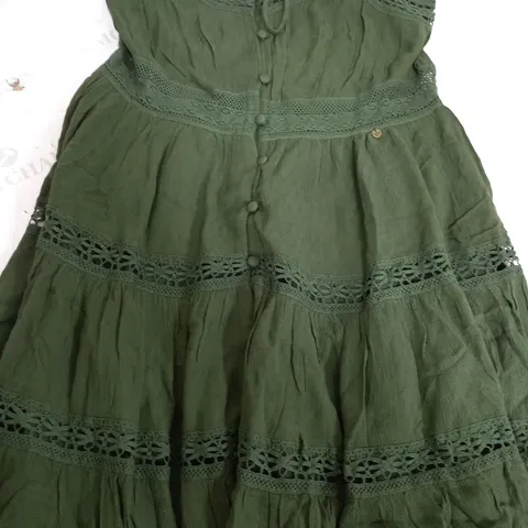 SUPERDRY ARMY GREEN SUMMER DRESS - XS