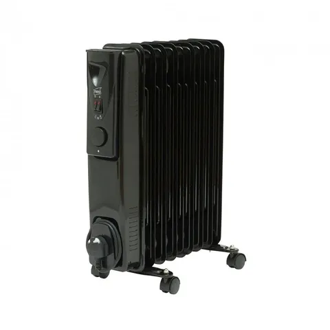 BOXED NEO BLACK 2000W 9 FIN ELECTRIC OIL FILLED RADIATOR PORTABLE HEATER WITH 3 HEAT SETTINGS THERMOSTAT