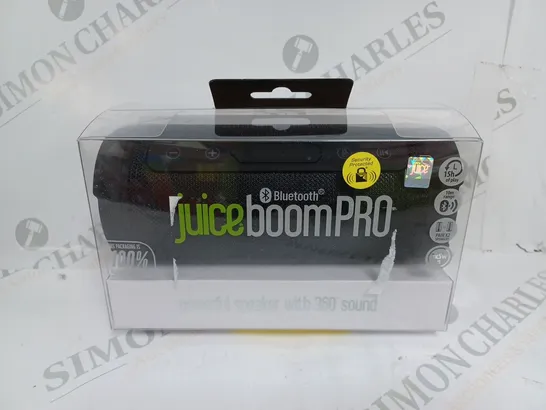 BOXED JUICEBOOMPRO PORTABLE BLUETOOTH SPEAKER 