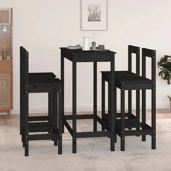 BOXED KRISSA 4-PERSON PINE SOLID WOOD DINING SET (2 BOXES)