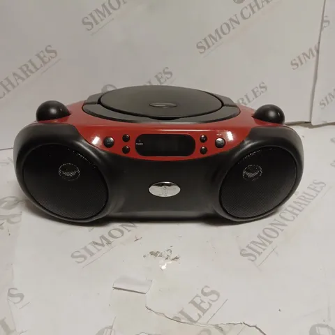 POLAROID BLUETOOTH CD BOOMBOX BLACK/RED