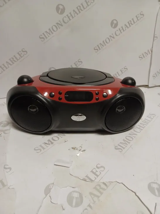 POLAROID BLUETOOTH CD BOOMBOX BLACK/RED