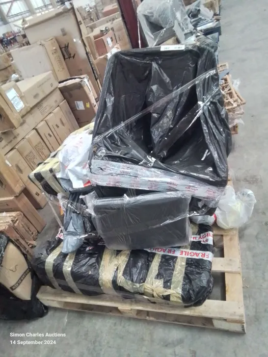 PALLET CONTAINING VARIOUS FURNITURE PARTS AND ACCESSORIES ETC.