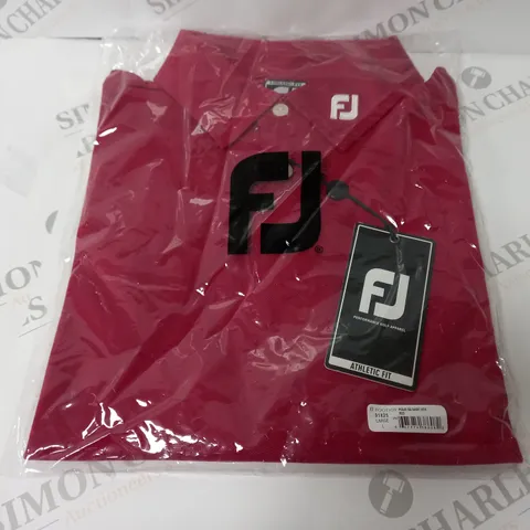 FOOTJOY PIQUE SS SHIRT IN RED - LARGE