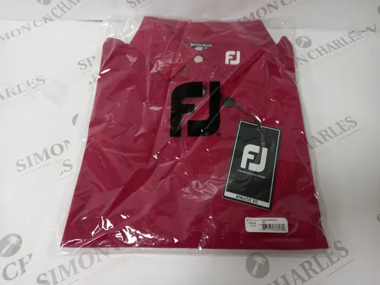 FOOTJOY PIQUE SS SHIRT IN RED - LARGE