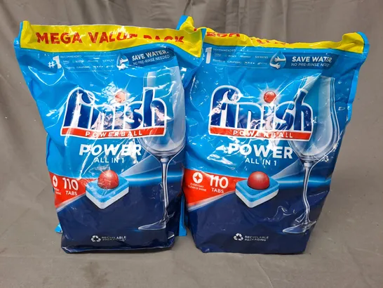 APPROXIMATELY 5 ASSORTED HOUSEHOLD ITEMS TO INCLUDE FINISH POWER ALL-IN-1 MEGA VALUE PACK, ETC