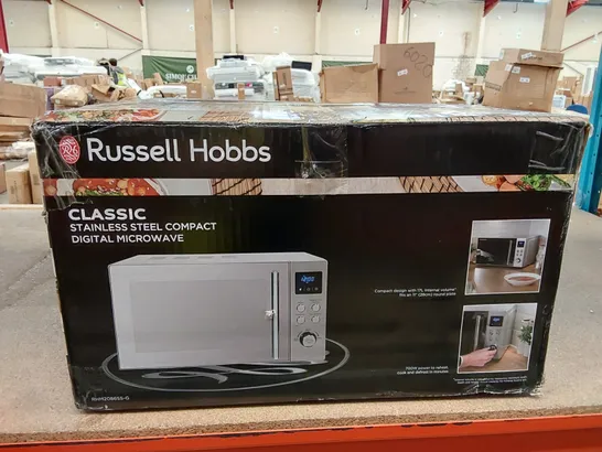 BOXED RUSSELL HOBBS RHM2086SS-G 700W MICROWAVE OVEN (1 BOX)