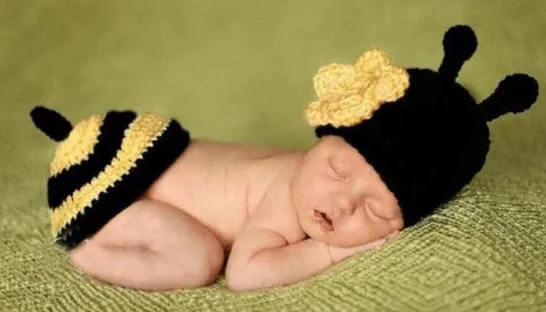 APPROXIMATELY 7 BRAND NEW CROCHET BUMBLE BEE DRESS UP OUTFIT