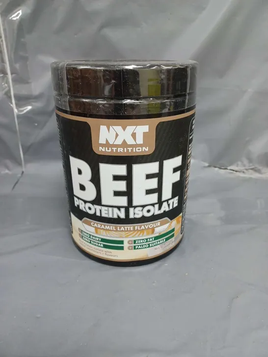 NXT NUTRITION BEEF PROTEIN ISOLATE POWDER CARAMEL LATTE FLAVOUR 540G