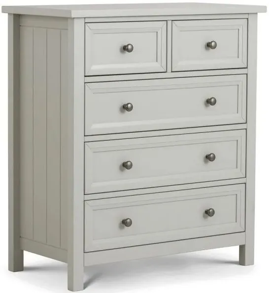 BOXED MAINE 3 & 2 DRAWER CHEST DOVE GREY