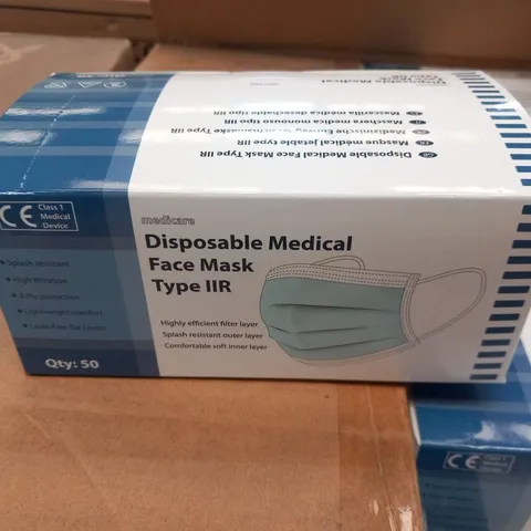 PALLET OF APPROXIMATELY 10 BOXES OF 40 CASES OF MEDICARE DISPOSABLE MEDICAL FACE MASKS TYPE IIR APPROXIMATELY 50 MASKS PER CASE