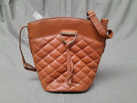 PAUL COSTELLOE DRESSAGE QUILTED LEATHER CROSSBODY BAG IN TAN