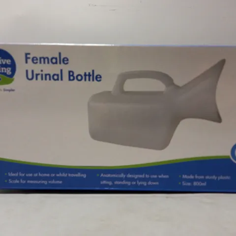 BOX TO CONTAIN APPROXIMATELY 30 ACTIVE LIVING FEMALE URINAL BOTTLES - COLLECTION ONLY