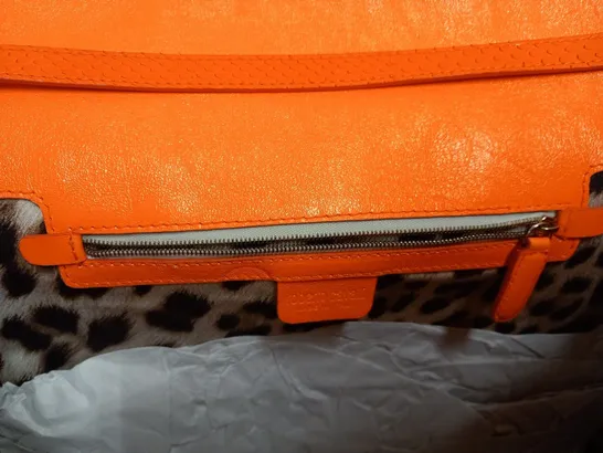 ROBERTO CAVALLI ORANG FLURO PYTHON LEATHER BAG