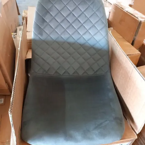 UPHOLSTERED 2 GREY DINING CHAIRS 