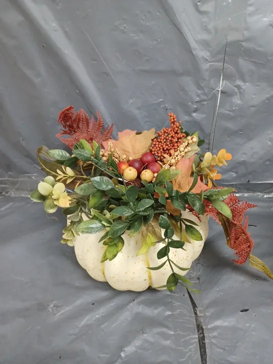 PUMPKIN FAUX FLOWER ARRANGEMENT RRP £23