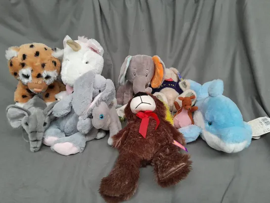 BOX OF ASSORTED PLUSH SOFT TEDDIES