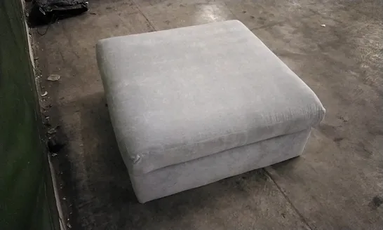 QUALITY DESIGNER LIGHT GREY LARGE FOOTSTOOL 