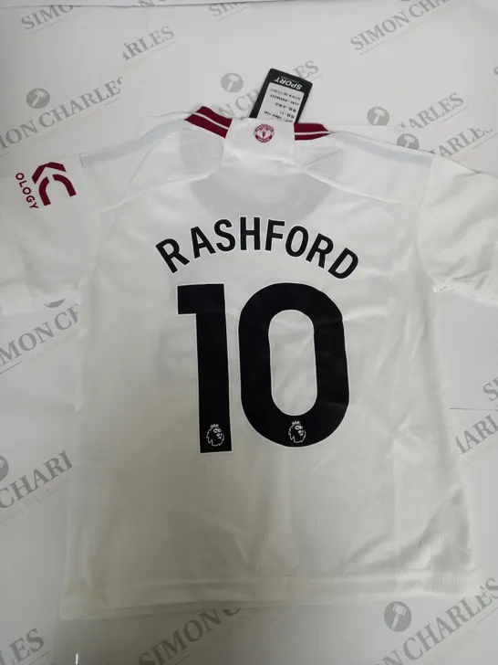 MANCHESTER UNITED 3RD KIT WITH RASHFORD 10 SIZE 18