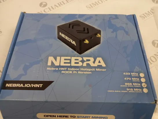 BOXED NEBRA HNT INDOOR HOTSPOT MINER ROCK PI VERSION 