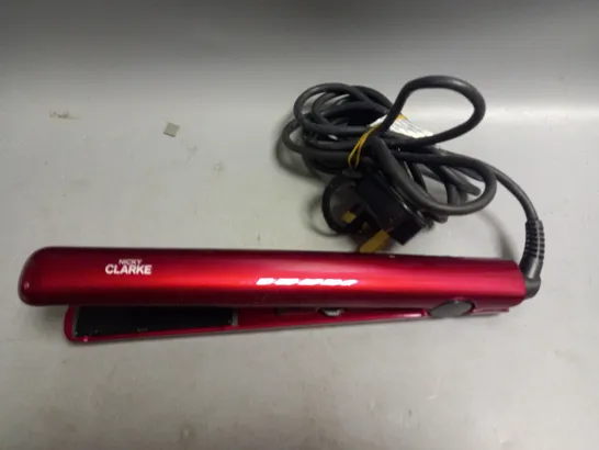 UNBOXED NICKY CLARKE HAIR STRAIGHTENER RED 