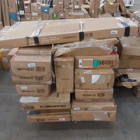 PALLET OF ASSORTED HOUSEHOLD PRODUCTS AND INCOMPLETE FURNITURE AND SHED PARTS 