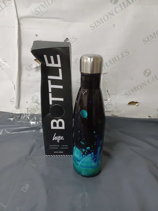 HYPE DRINKING BOTTLE BLACK DROPLETS