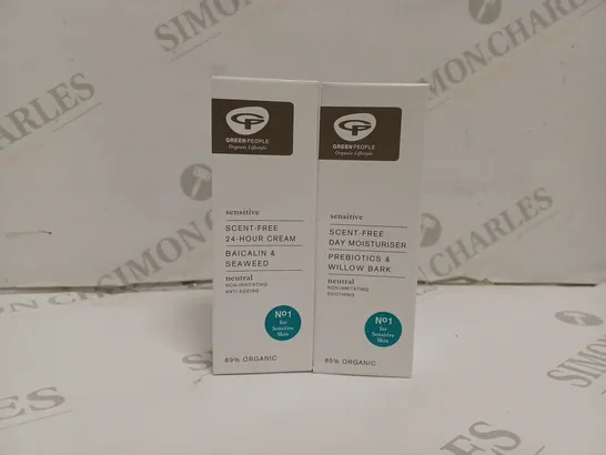 2 BOXED GREEN PEOPLE SCENT-FREE 24-HOUR CREAM 