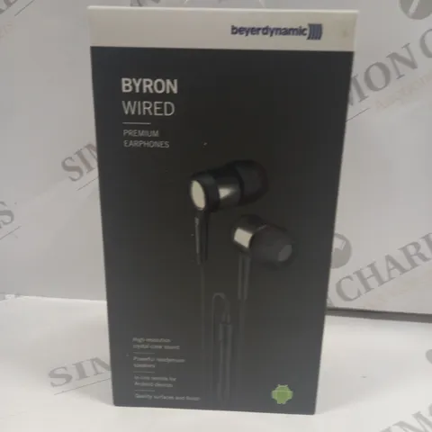 SEALED BEYERDYNAMIC BYRON WIRED EARPHONES