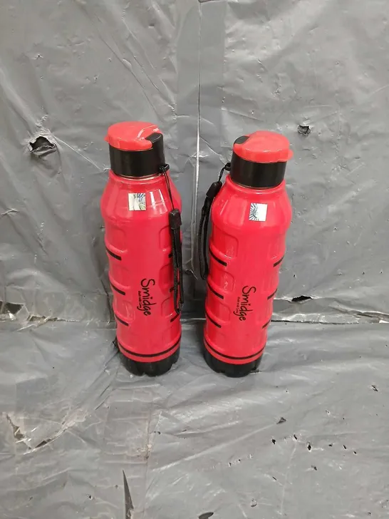 2 BOXED SMIDGE WATER BOTTLES