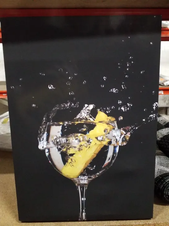 GIN & TONIC LEMON SPLASH KITCHEN - WRAPPED CANVAS PHOTOGRAPH 