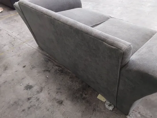 DESIGNER TWO SEATER SOFA GREY FABRIC 