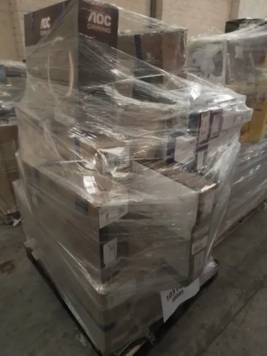 PALLET OF APPROXIMATELY 32 UNPROCESSED RAW RETURN MONITORS TO INCLUDE;