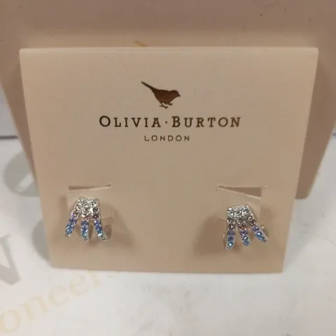 BOXED OLIVIA BURTON RAINBOW EARRINGS SILVER