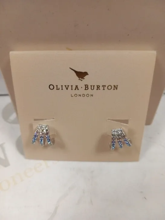 BOXED OLIVIA BURTON RAINBOW EARRINGS SILVER