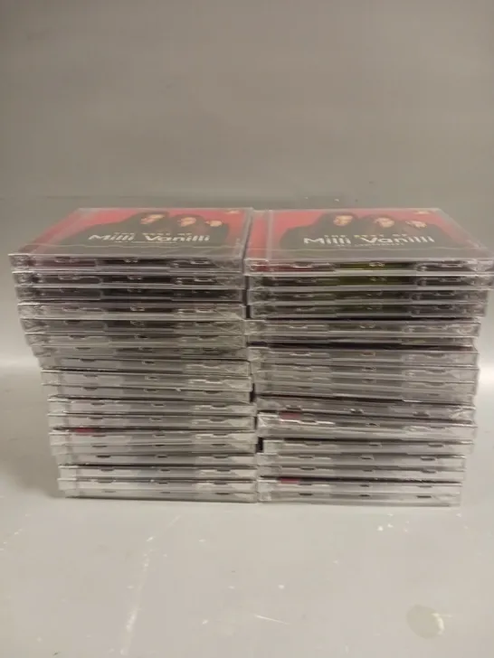 APPROXIMATELY 35 SEALED THE BEST OF MILLI VANILLI 35TH ANNIVERSARY CD ALBUMS 