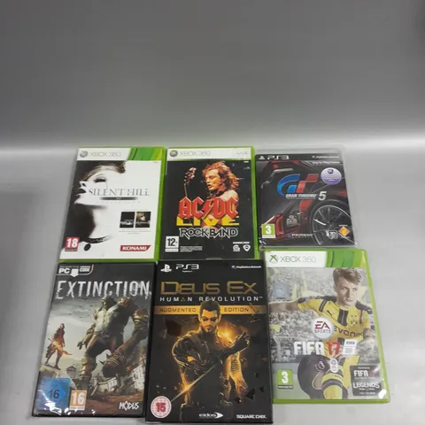 APPROXIMATELY 25 ASSORTED VIDEO GAMES FOR VARIOUS CONSOLES TO INCLUDE GRAN TURISMO 5, DEUS EX, LITTLE BIG PLANET ETC 