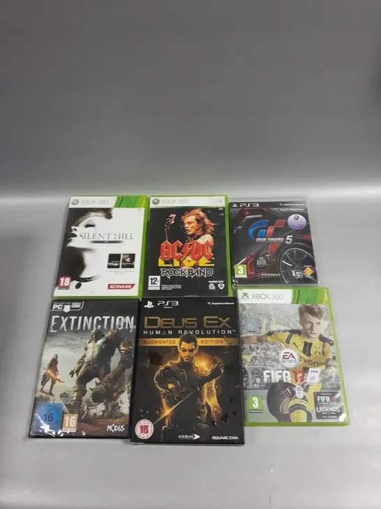 APPROXIMATELY 25 ASSORTED VIDEO GAMES FOR VARIOUS CONSOLES TO INCLUDE GRAN TURISMO 5, DEUS EX, LITTLE BIG PLANET ETC 