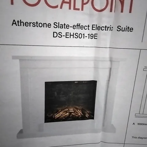 FOCAL POINT ATHERSTONE SLATE AFFECT ELECTRICFIRE SUITE