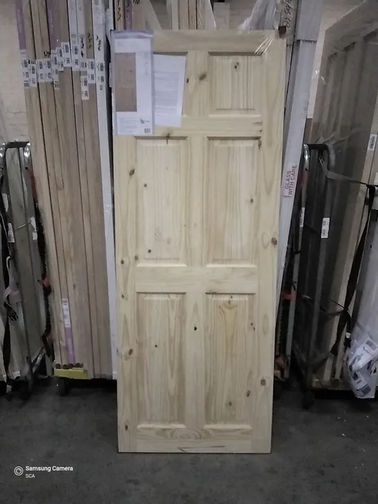 6 PANEL KNOTTY PINE INTERNAL DOOR 1981 × 762MM