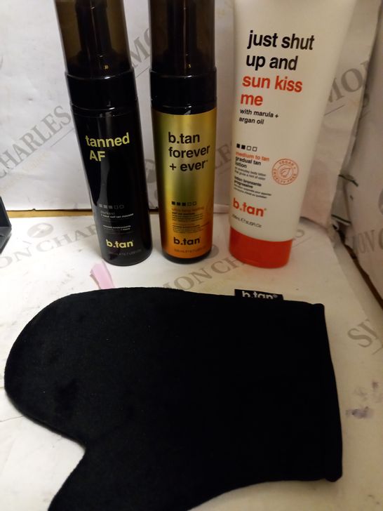 LOT CONTAINS CHOOSE WELL HAND SOAPS (X2), B-TAN SELF TANNING KIT, JACK WILLIS GIFT SET FOR HER AND FIRETRAP HEAVENLY FRAGRANCE SET